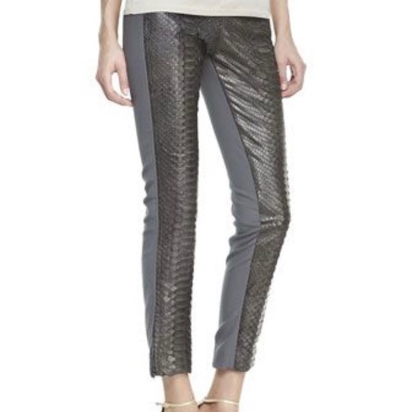 Kaufmanfranco Python-Front Cropped Pants - Picture 2 of 16